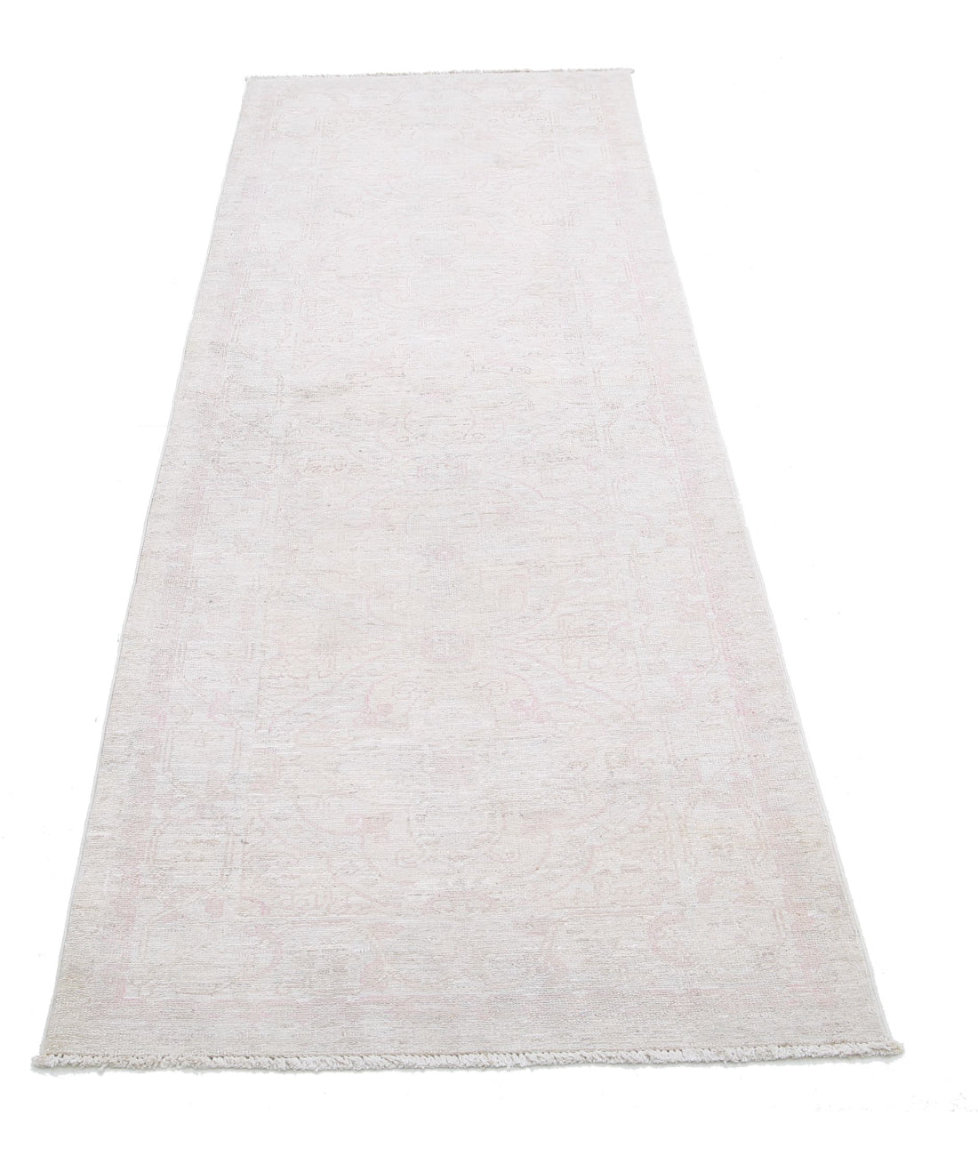 Serenity 2'8'' X 7'9'' Hand-Knotted Wool Rug 2'8'' x 7'9'' (80 X 233) / Ivory / Pink