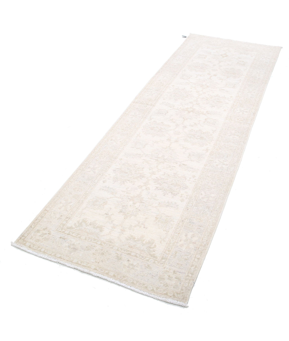 Serenity 2'7'' X 8'0'' Hand-Knotted Wool Rug 2'7'' x 8'0'' (78 X 240) / Ivory / Grey