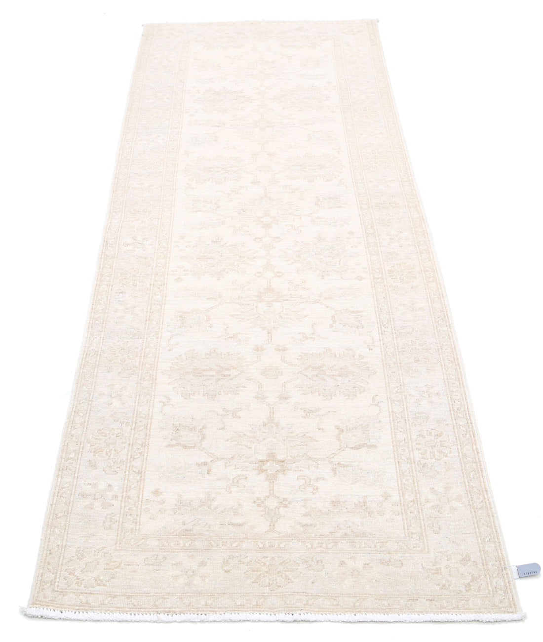 Serenity 2'7'' X 8'0'' Hand-Knotted Wool Rug 2'7'' x 8'0'' (78 X 240) / Ivory / Grey