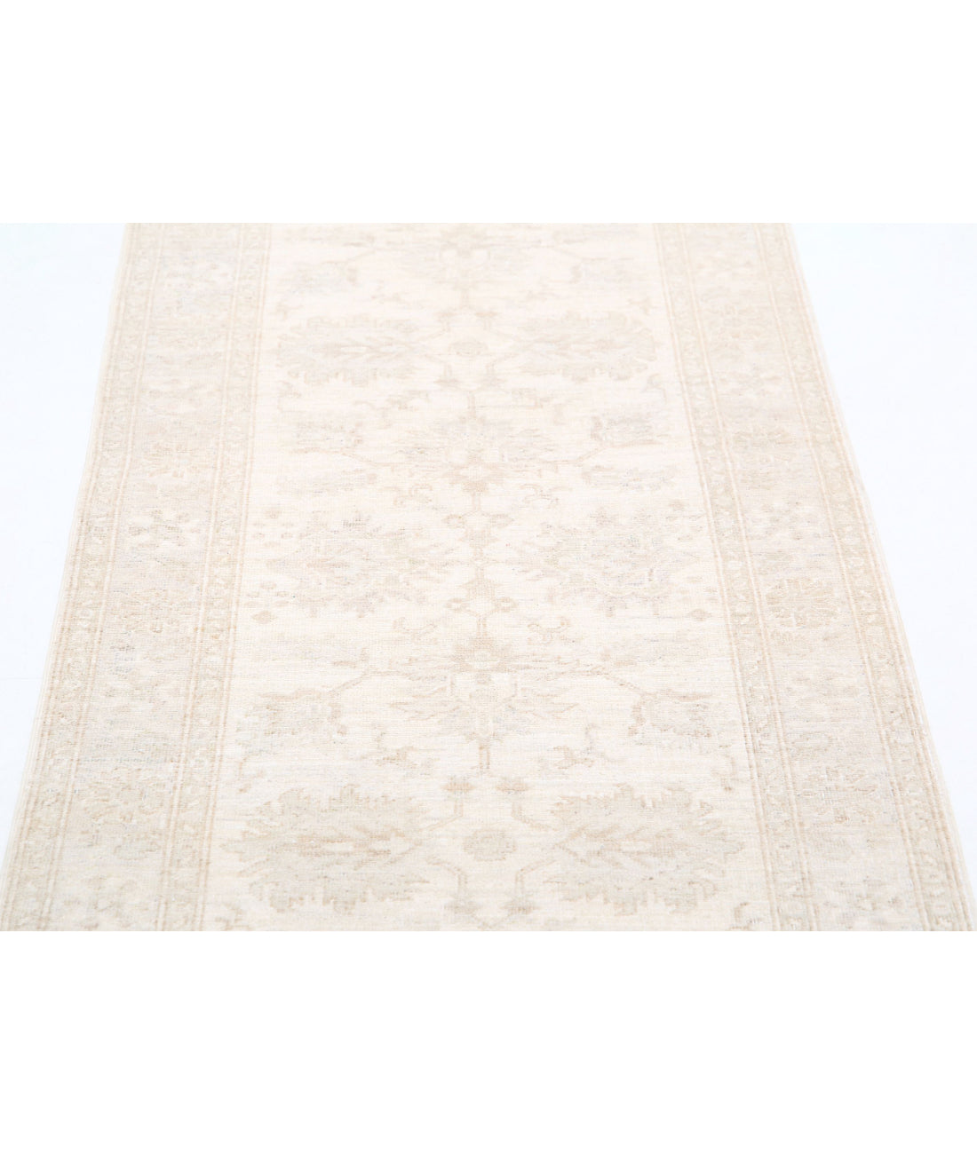 Serenity 2'7'' X 8'0'' Hand-Knotted Wool Rug 2'7'' x 8'0'' (78 X 240) / Ivory / Grey