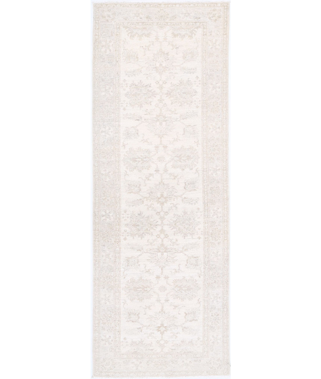 Serenity 2'7'' X 8'0'' Hand-Knotted Wool Rug 2'7'' x 8'0'' (78 X 240) / Ivory / Grey