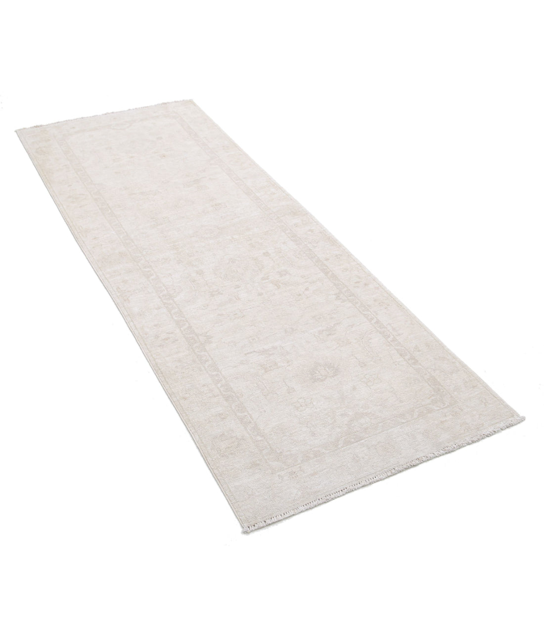 Serenity 2'7'' X 6'9'' Hand-Knotted Wool Rug 2'7'' x 6'9'' (78 X 203) / Ivory / Taupe