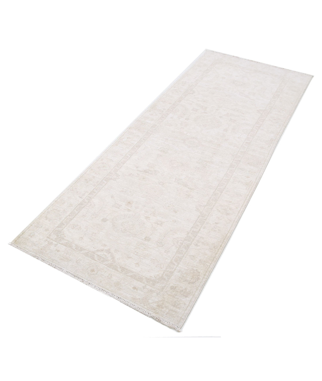 Serenity 2'7'' X 6'9'' Hand-Knotted Wool Rug 2'7'' x 6'9'' (78 X 203) / Ivory / Taupe