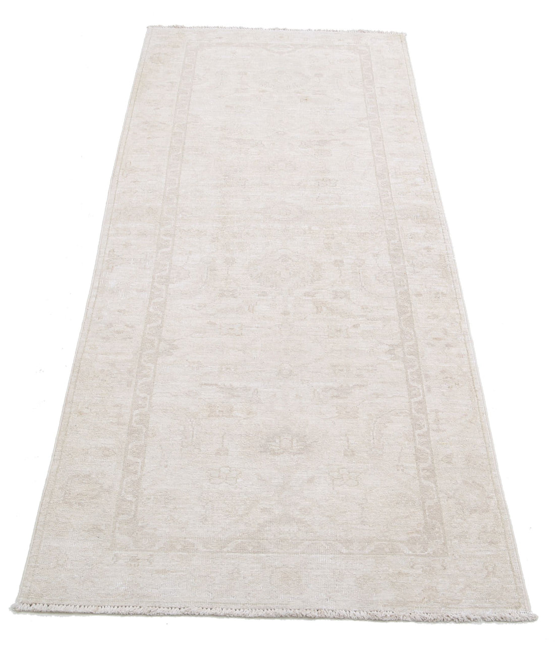 Serenity 2'7'' X 6'9'' Hand-Knotted Wool Rug 2'7'' x 6'9'' (78 X 203) / Ivory / Taupe