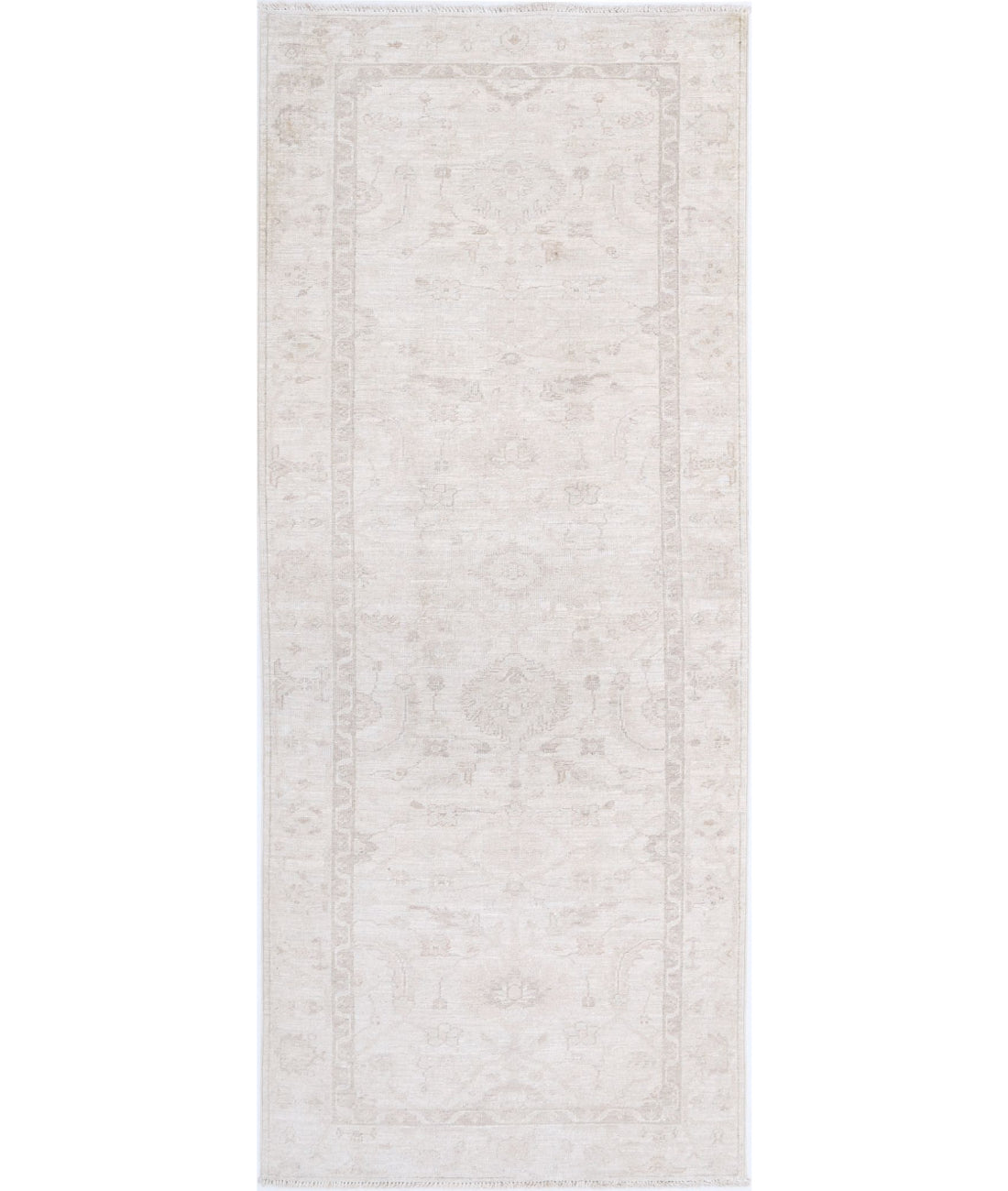 Serenity 2'7'' X 6'9'' Hand-Knotted Wool Rug 2'7'' x 6'9'' (78 X 203) / Ivory / Taupe