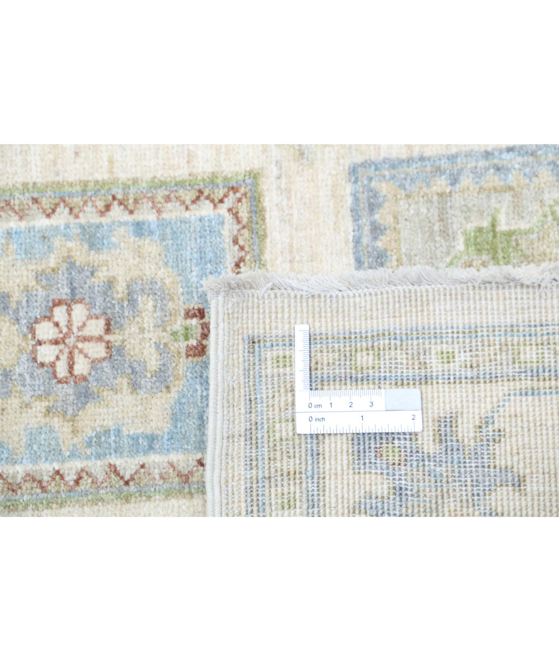 Serenity 2'6'' X 7'11'' Hand-Knotted Wool Rug 2'6'' x 7'11'' (75 X 238) / Ivory / Blue