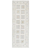 Serenity 2'6'' X 7'11'' Hand-Knotted Wool Rug 2'6'' x 7'11'' (75 X 238) / Ivory / Blue