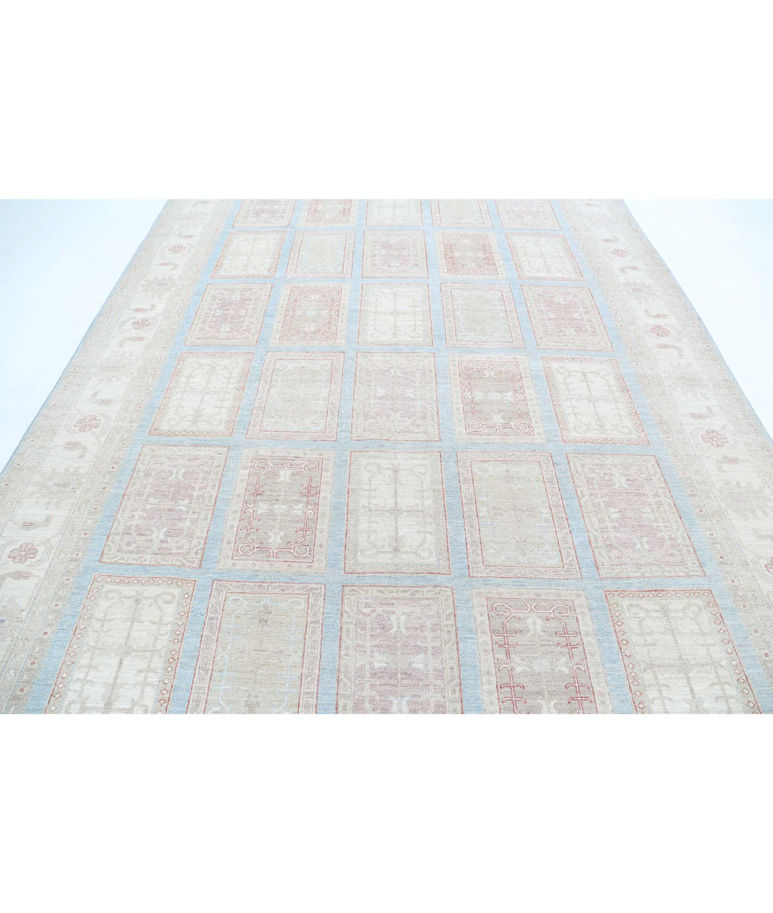 Serenity 8'3'' X 11'10'' Hand-Knotted Wool Rug 8'3'' x 11'10'' (248 X 355) / Blue / Ivory