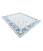 Serenity 8'0'' X 9'4'' Hand-Knotted Wool Rug 8'0'' x 9'4'' (240 X 280) / Ivory / Blue