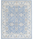 Serenity 8'0'' X 10'0'' Hand-Knotted Wool Rug 8'0'' x 10'0'' (240 X 300) / Blue / Ivory