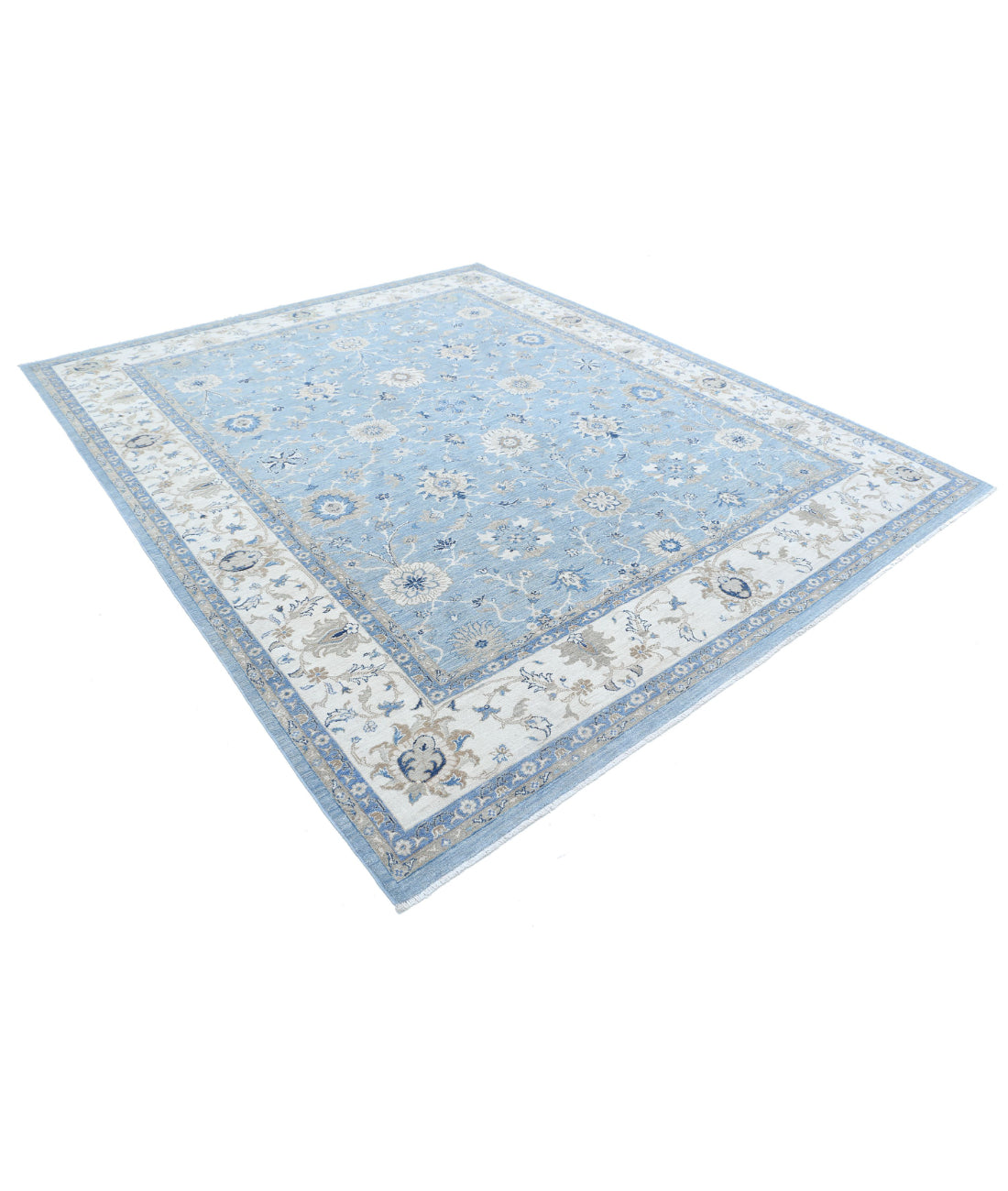 Serenity 8'3'' X 9'9'' Hand-Knotted Wool Rug 8'3'' x 9'9'' (248 X 293) / Grey / Ivory