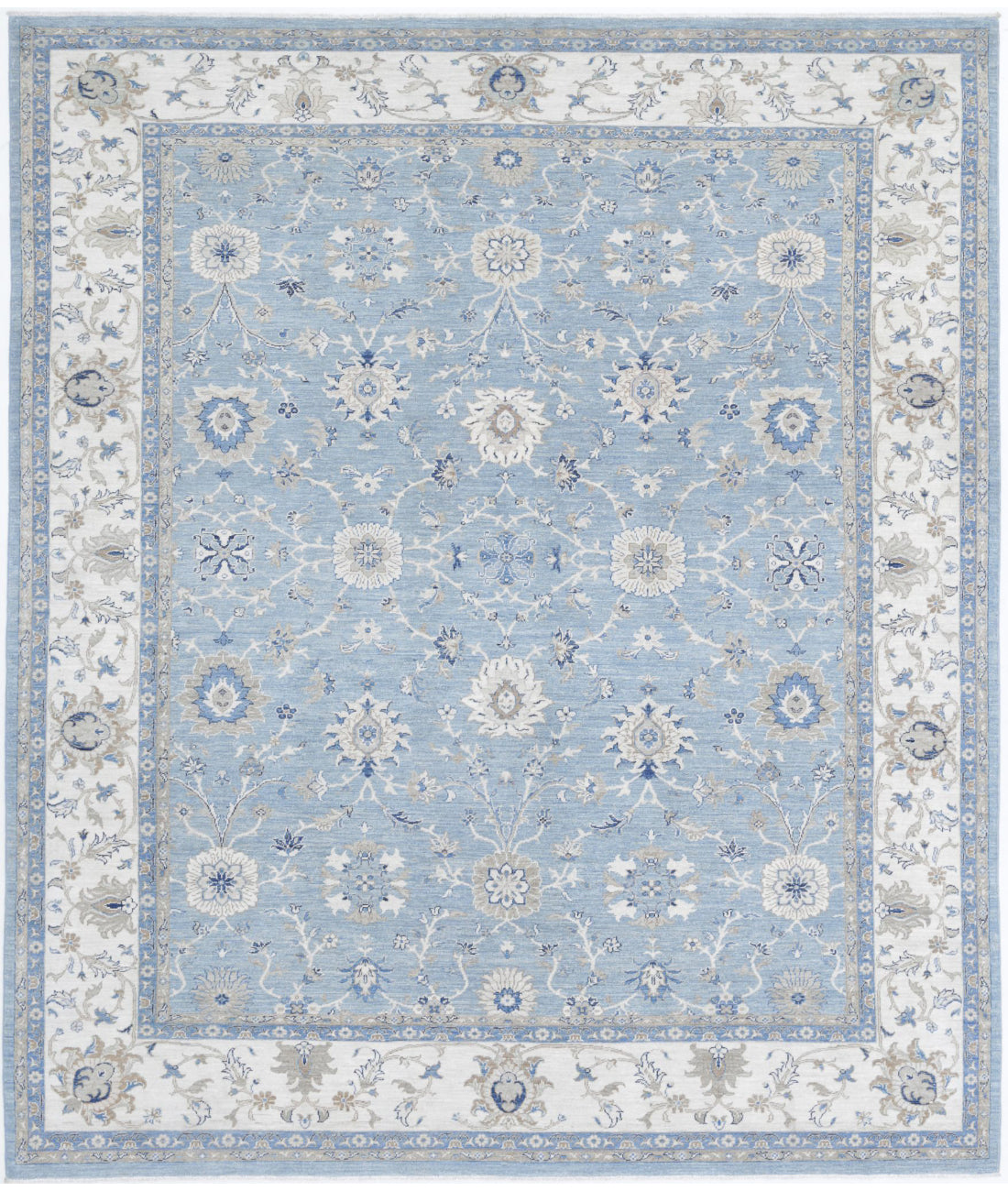 Serenity 8'3'' X 9'9'' Hand-Knotted Wool Rug 8'3'' x 9'9'' (248 X 293) / Grey / Ivory