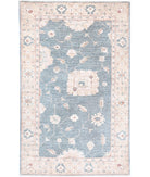 Serenity 3'0'' X 5'1'' Hand-Knotted Wool Rug 3'0'' x 5'1'' (90 X 153) / Grey / Gold