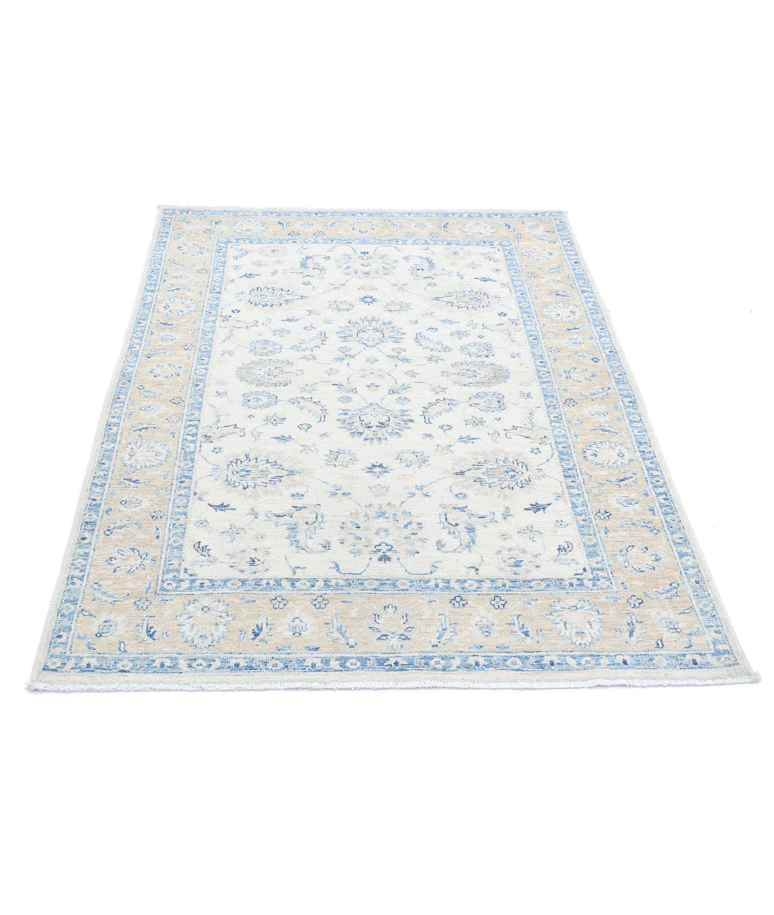 Serenity 3'11'' X 5'7'' Hand-Knotted Wool Rug 3'11'' x 5'7'' (118 X 168) / Ivory / Taupe