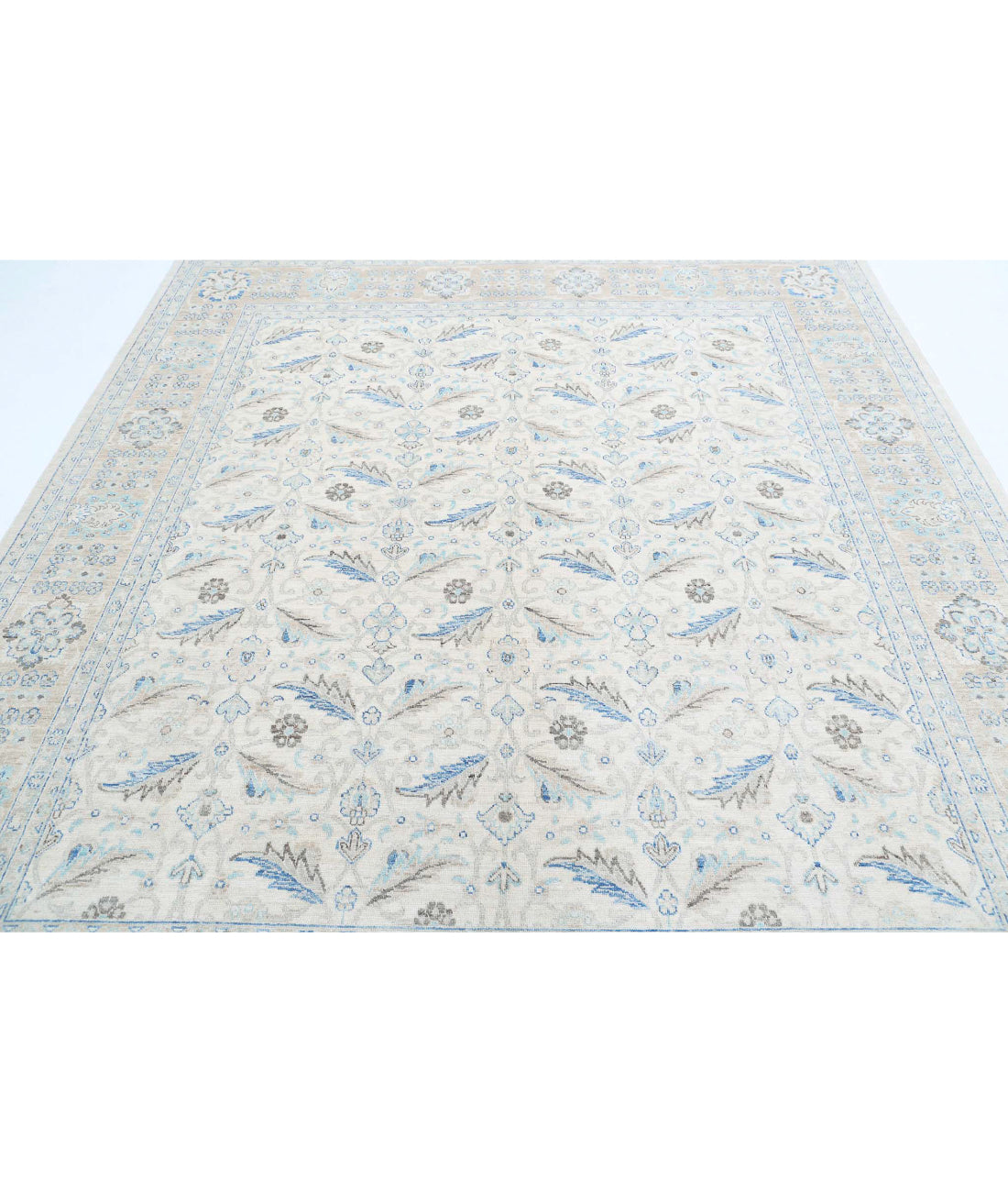 Serenity 8'0'' X 9'0'' Hand-Knotted Wool Rug 8'0'' x 9'0'' (240 X 270) / Ivory / Taupe