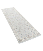 Serenity 2'6'' X 7'10'' Hand-Knotted Wool Rug 2'6'' x 7'10'' (75 X 235) / Grey / Ivory