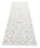 Serenity 2'6'' X 7'10'' Hand-Knotted Wool Rug 2'6'' x 7'10'' (75 X 235) / Grey / Ivory