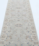 Serenity 2'6'' X 7'10'' Hand-Knotted Wool Rug 2'6'' x 7'10'' (75 X 235) / Grey / Ivory