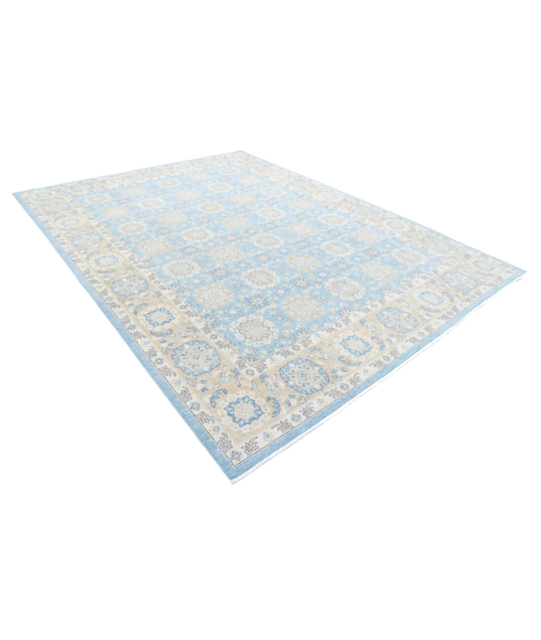 Serenity 8'10'' X 11'9'' Hand-Knotted Wool Rug 8'10'' x 11'9'' (265 X 353) / Blue / Taupe