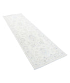 Serenity 2'7'' X 8'5'' Hand-Knotted Wool Rug 2'7'' x 8'5'' (78 X 253) / Ivory / Blue