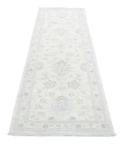 Serenity 2'7'' X 8'5'' Hand-Knotted Wool Rug 2'7'' x 8'5'' (78 X 253) / Ivory / Blue