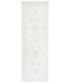 Serenity 2'7'' X 8'5'' Hand-Knotted Wool Rug 2'7'' x 8'5'' (78 X 253) / Ivory / Blue