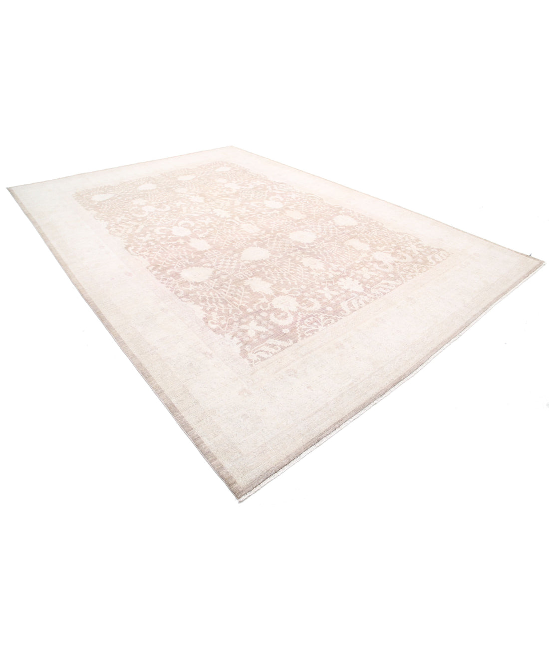 Serenity 9'6'' X 13'8'' Hand-Knotted Wool Rug 9'6'' x 13'8'' (285 X 410) / Brown / Ivory