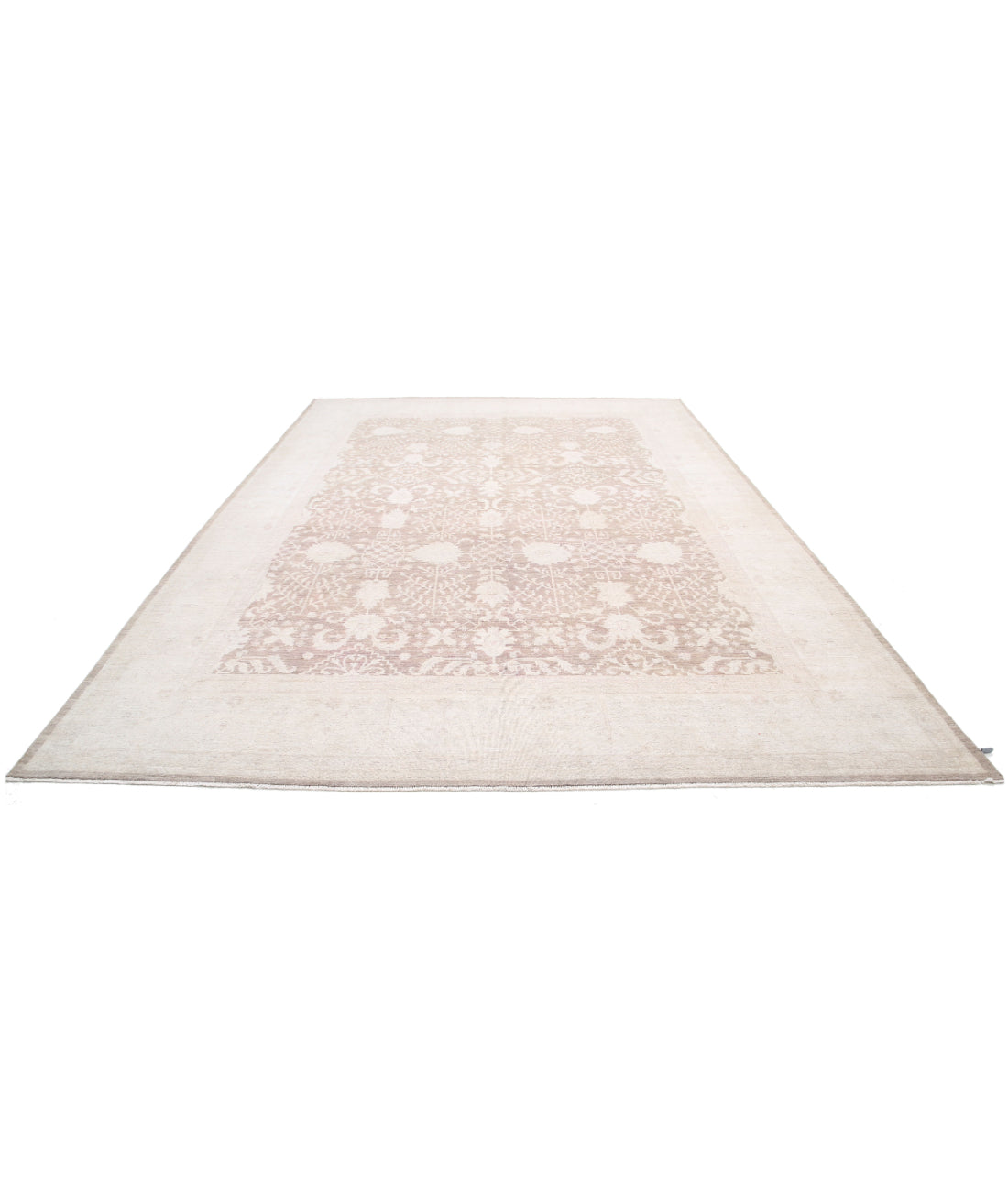 Serenity 9'6'' X 13'8'' Hand-Knotted Wool Rug 9'6'' x 13'8'' (285 X 410) / Brown / Ivory