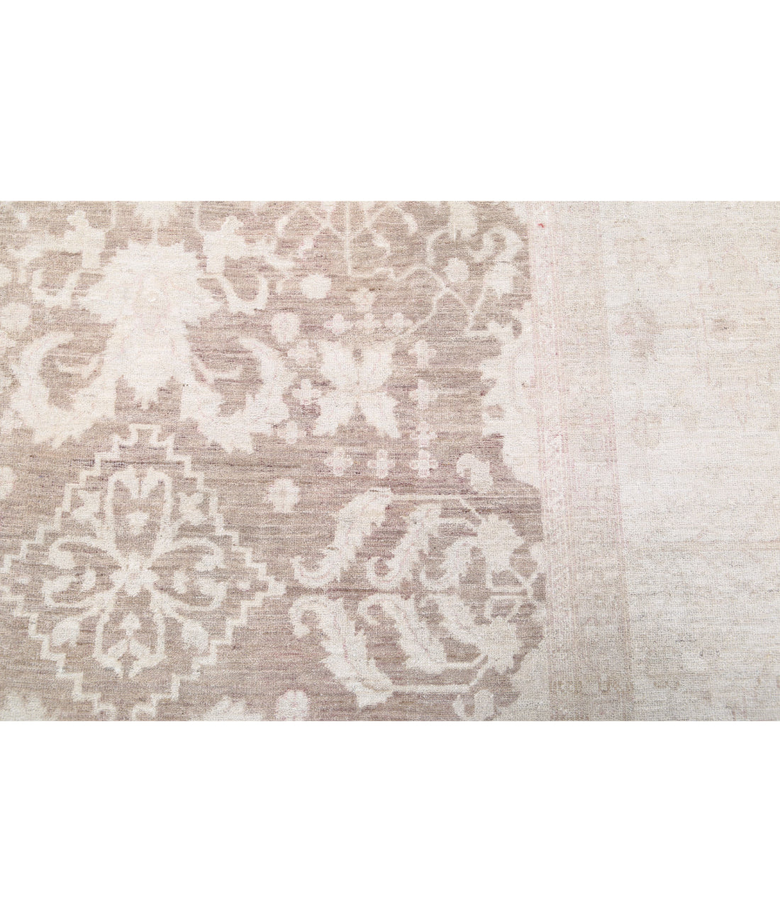 Serenity 9'6'' X 13'8'' Hand-Knotted Wool Rug 9'6'' x 13'8'' (285 X 410) / Brown / Ivory