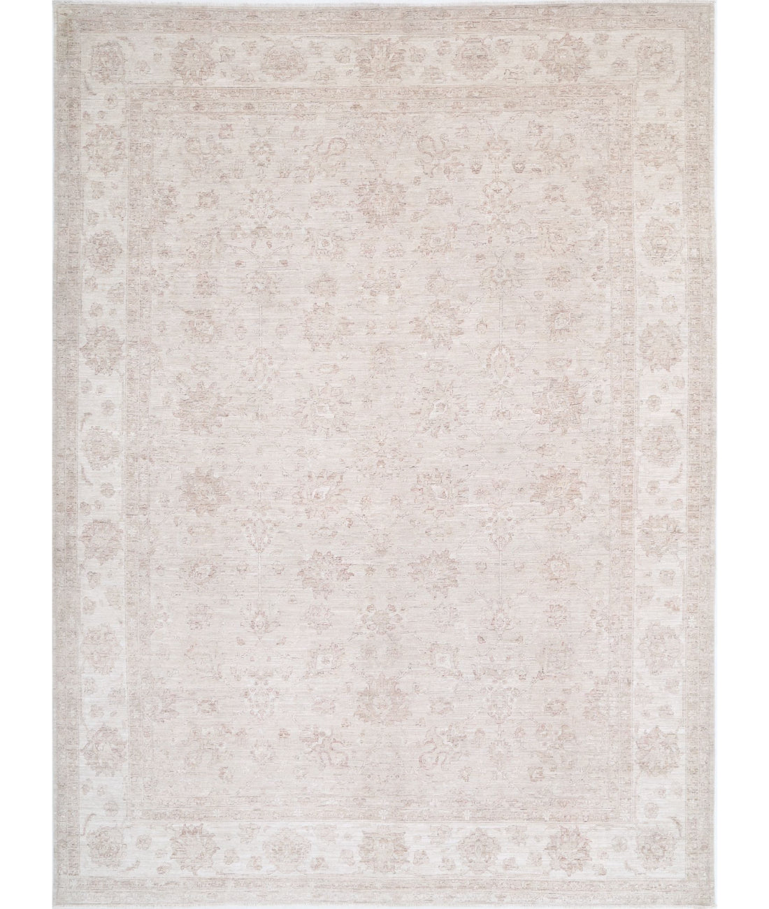 Serenity 9'11'' X 13'7'' Hand-Knotted Wool Rug 9'11'' x 13'7'' (298 X 408) / Ivory / Taupe