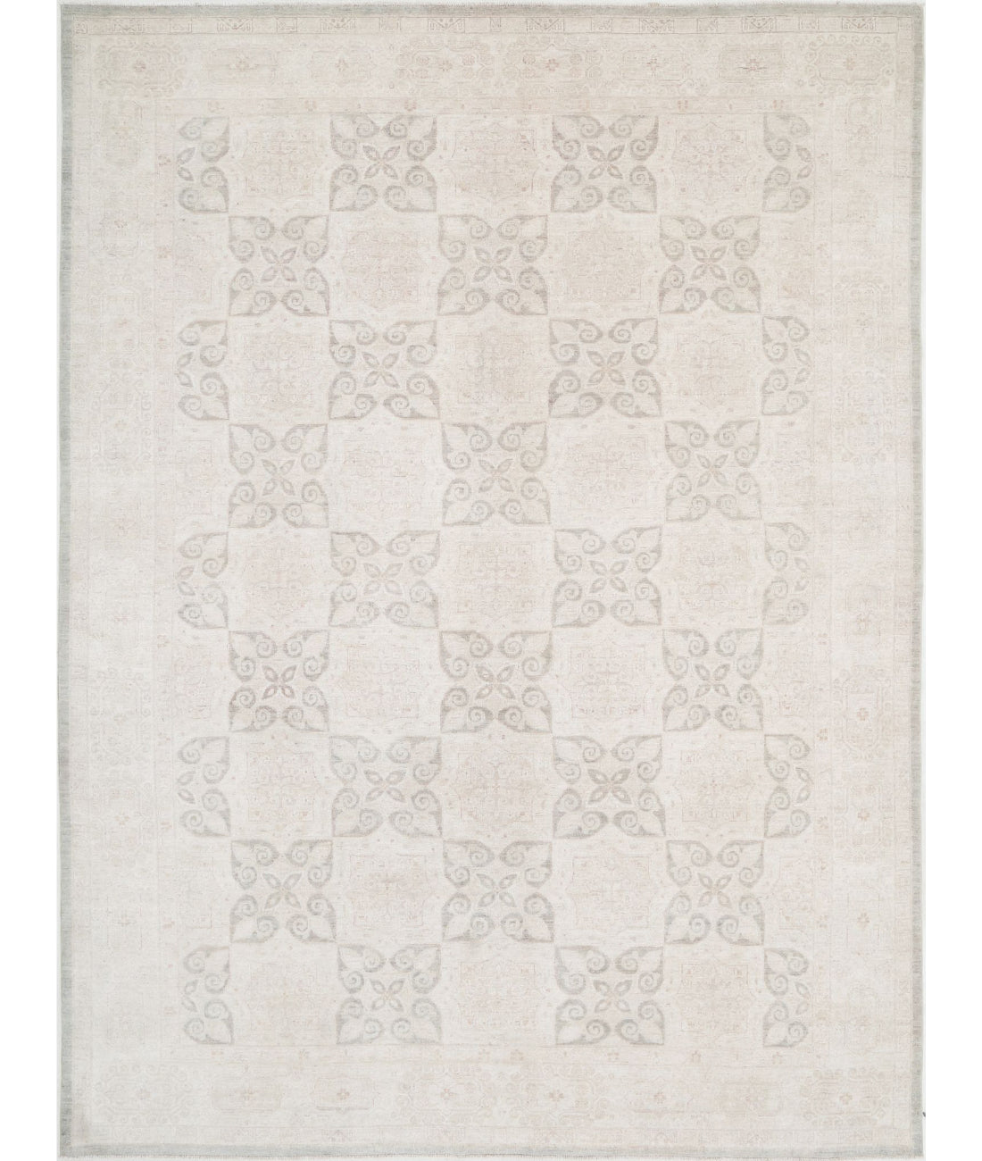 Serenity 9'10'' X 13'5'' Hand-Knotted Wool Rug 9'10'' x 13'5'' (295 X 403) / Taupe / Ivory