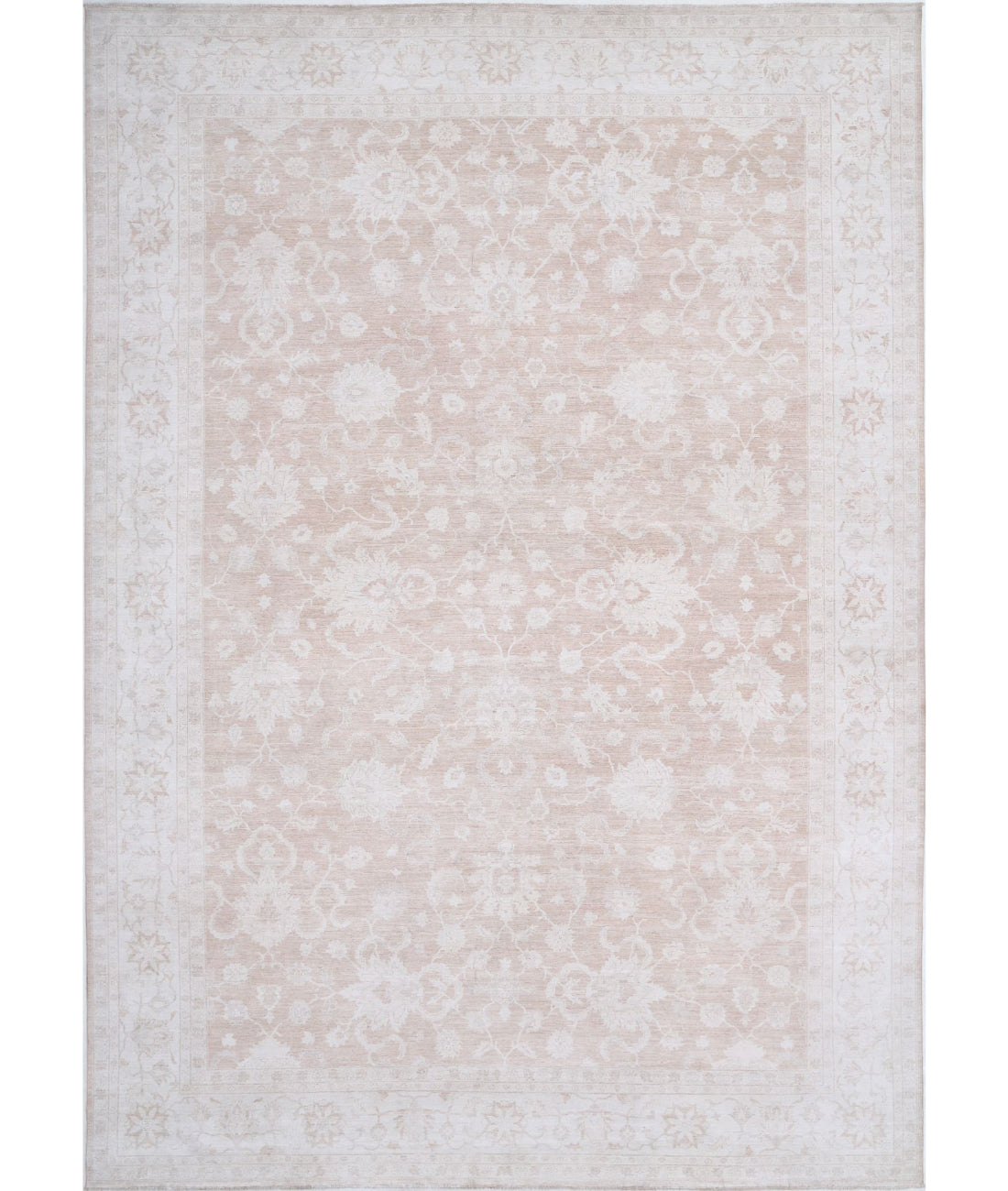 Serenity 12'10'' X 18'3'' Hand-Knotted Wool Rug 12'10'' x 18'3'' (385 X 548) / Taupe / Ivory