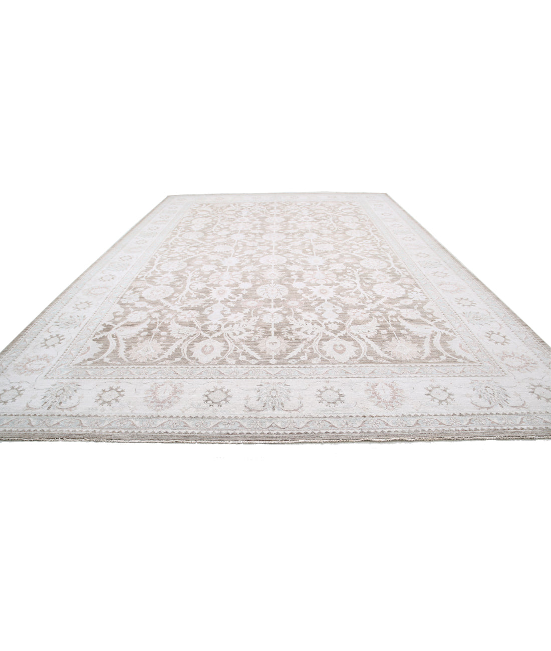 Serenity 12'10'' X 18'10'' Hand-Knotted Wool Rug 12'10'' x 18'10'' (385 X 565) / Brown / Ivory