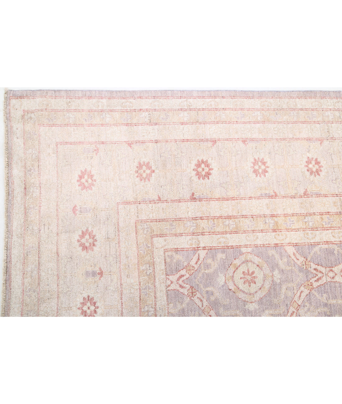 Serenity 13'11'' X 18'9'' Hand-Knotted Wool Rug 13'11'' x 18'9'' (418 X 563) / Lilac / Ivory