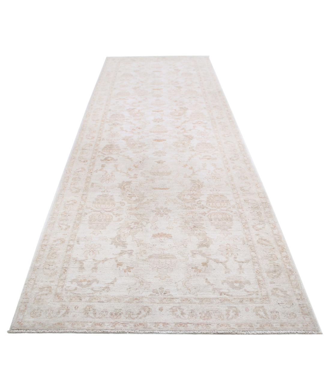 Serenity 4'2'' X 13'5'' Hand-Knotted Wool Rug 4'2'' x 13'5'' (125 X 403) / Ivory / Taupe