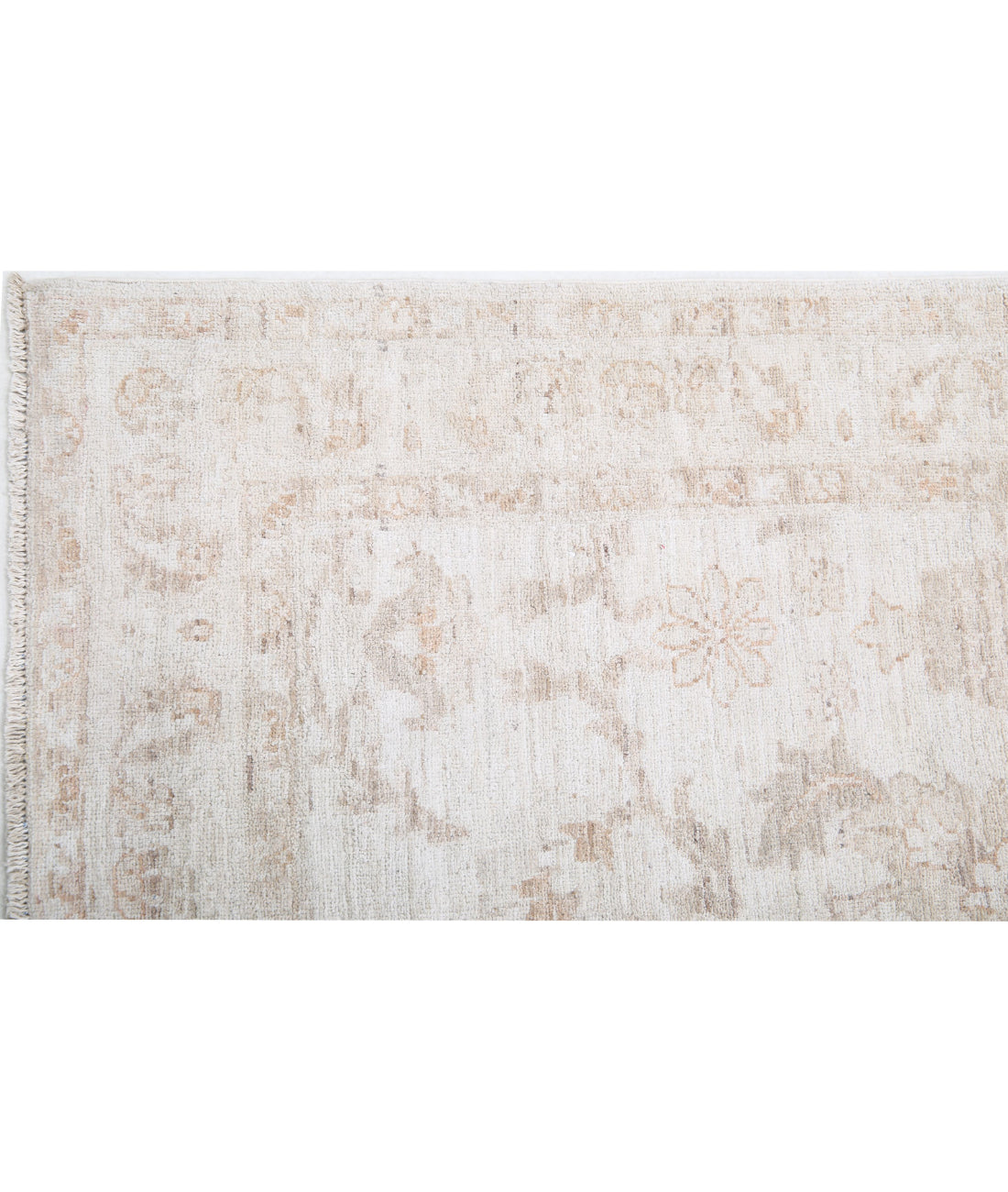 Serenity 4'2'' X 13'5'' Hand-Knotted Wool Rug 4'2'' x 13'5'' (125 X 403) / Ivory / Taupe