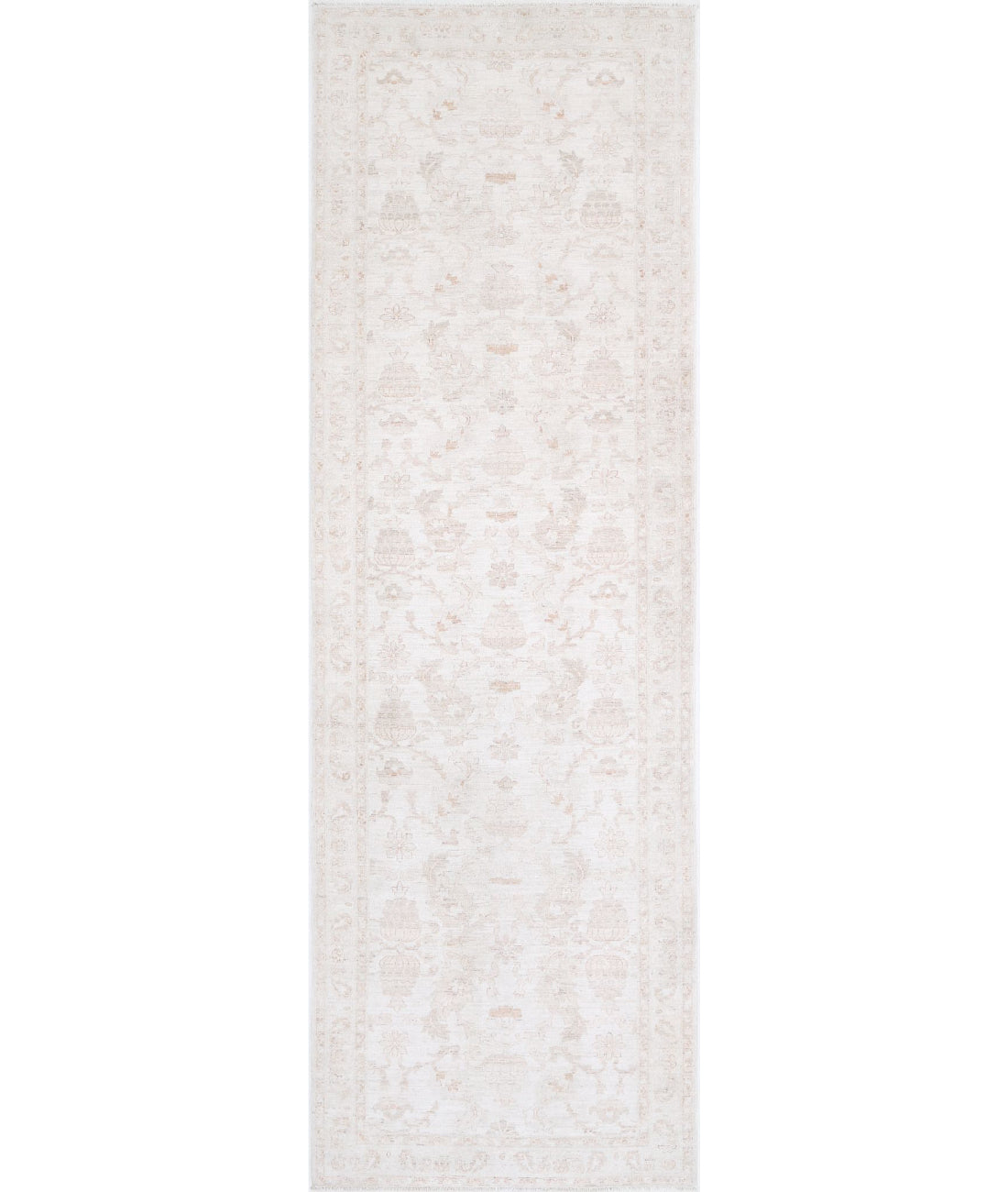 Serenity 4'2'' X 13'5'' Hand-Knotted Wool Rug 4'2'' x 13'5'' (125 X 403) / Ivory / Taupe