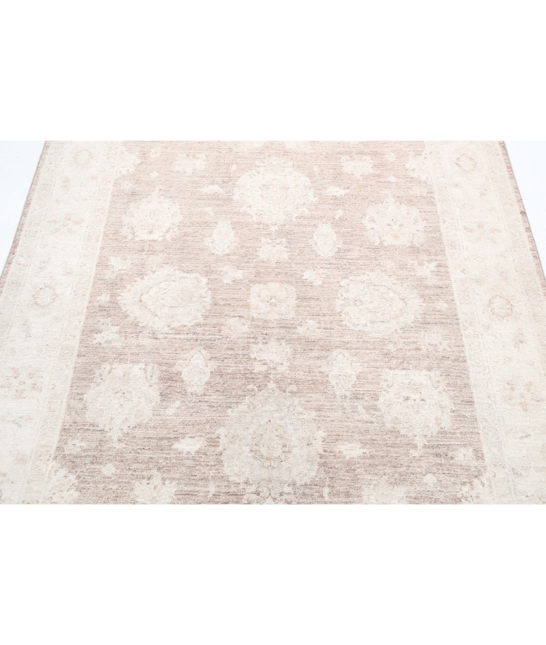 Serenity 5'0'' X 6'5'' Hand-Knotted Wool Rug 5'0'' x 6'5'' (150 X 193) / Brown / Ivory