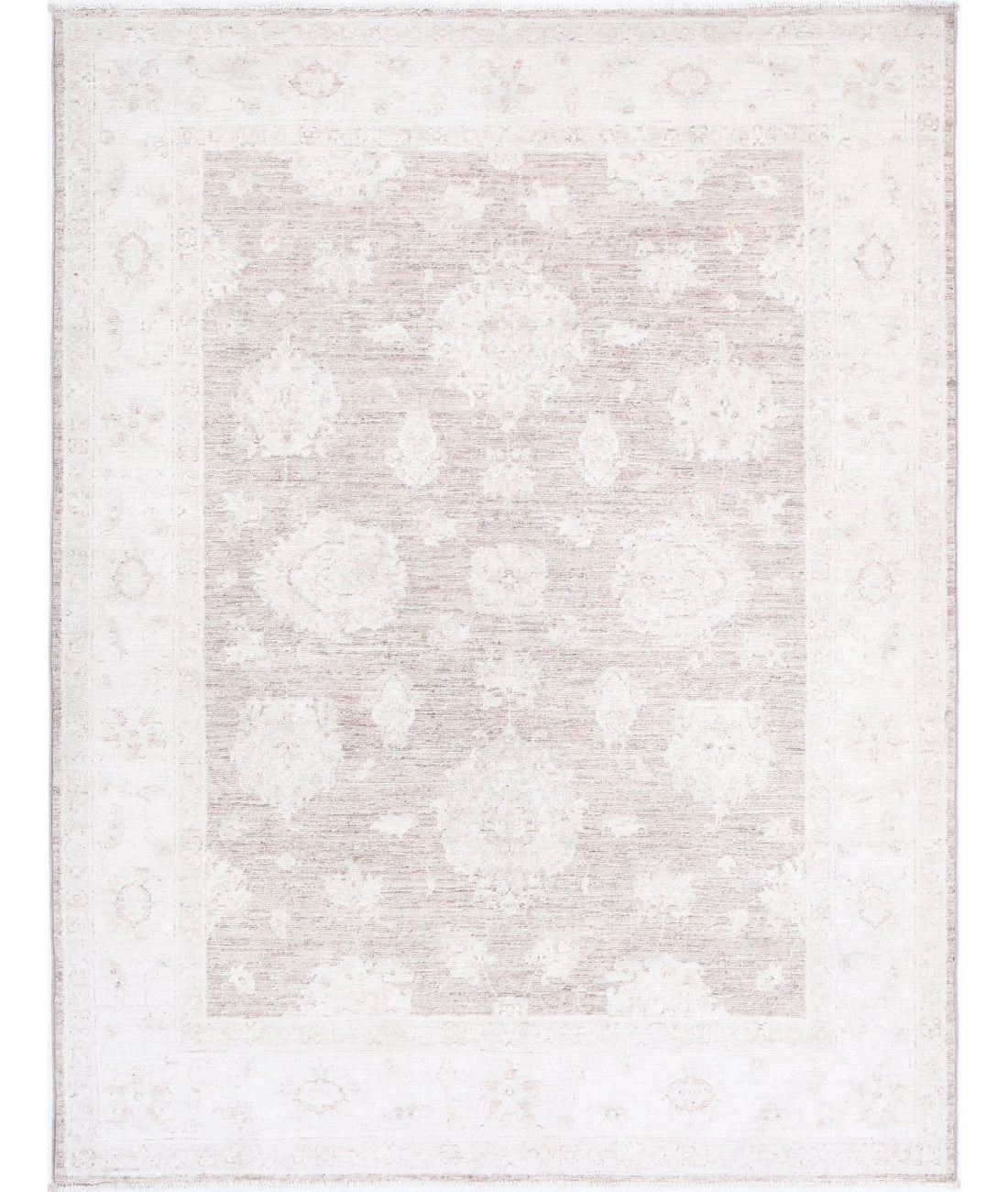 Serenity 5'0'' X 6'5'' Hand-Knotted Wool Rug 5'0'' x 6'5'' (150 X 193) / Brown / Ivory