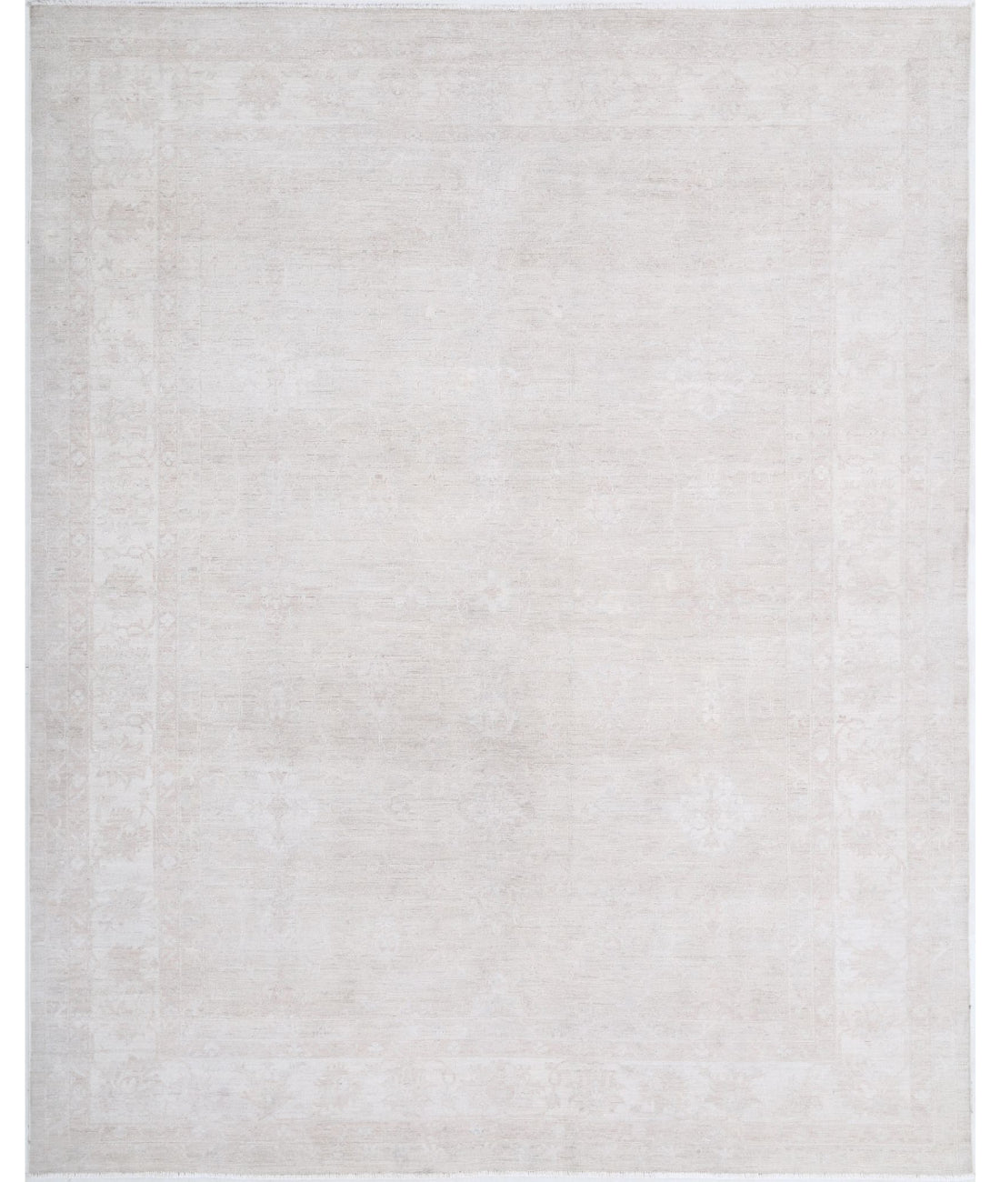 Serenity 7'11'' X 9'11'' Hand-Knotted Wool Rug 7'11'' x 9'11'' (238 X 298) / Grey / Ivory