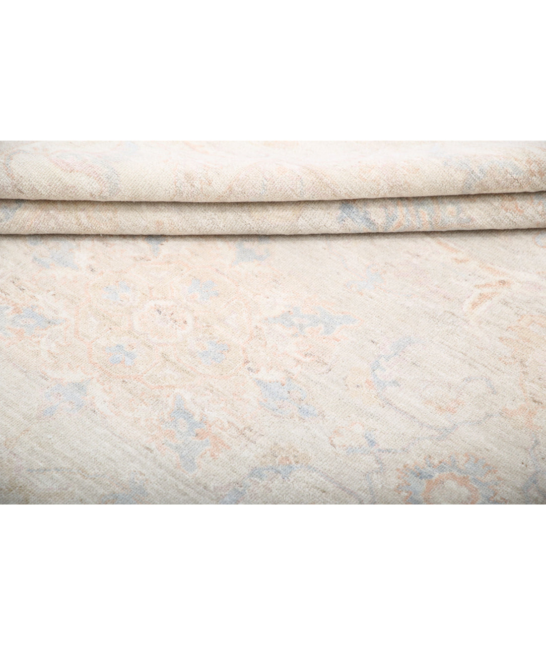 Serenity 8'1'' X 9'8'' Hand-Knotted Wool Rug 8'1'' x 9'8'' (243 X 290) / Ivory / Blue