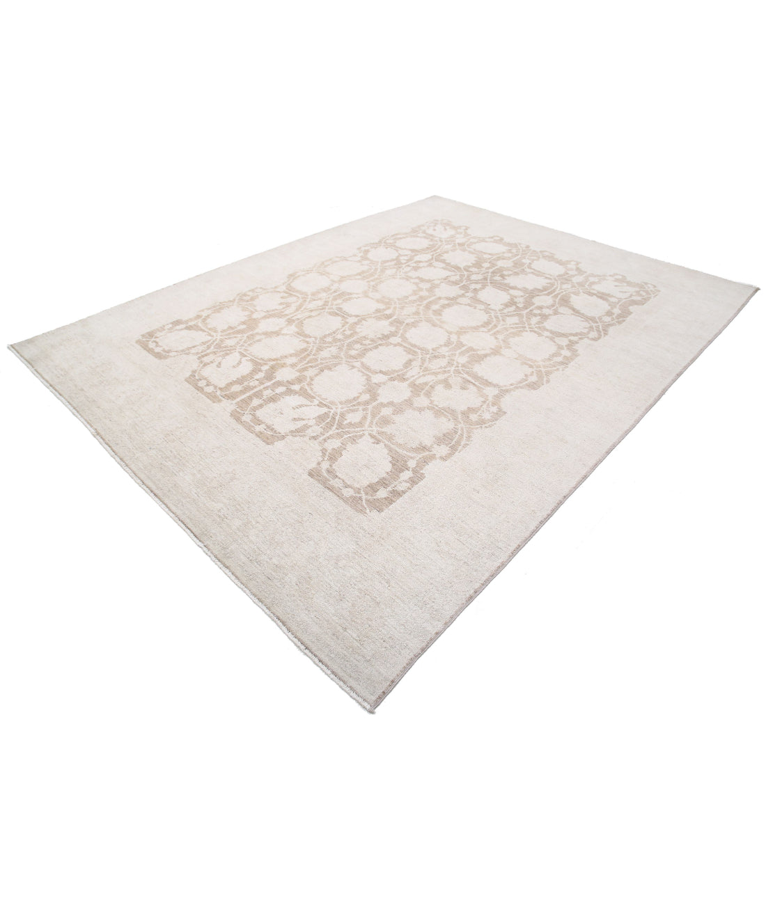 Serenity 8'7'' X 11'3'' Hand-Knotted Wool Rug 8'7'' x 11'3'' (258 X 338) / Brown / Ivory