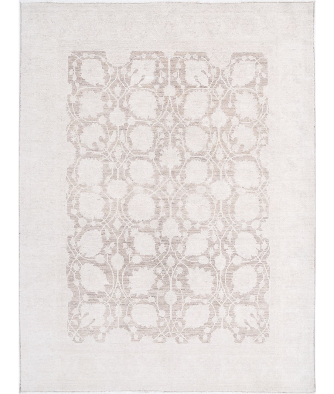 Serenity 8'7'' X 11'3'' Hand-Knotted Wool Rug 8'7'' x 11'3'' (258 X 338) / Brown / Ivory