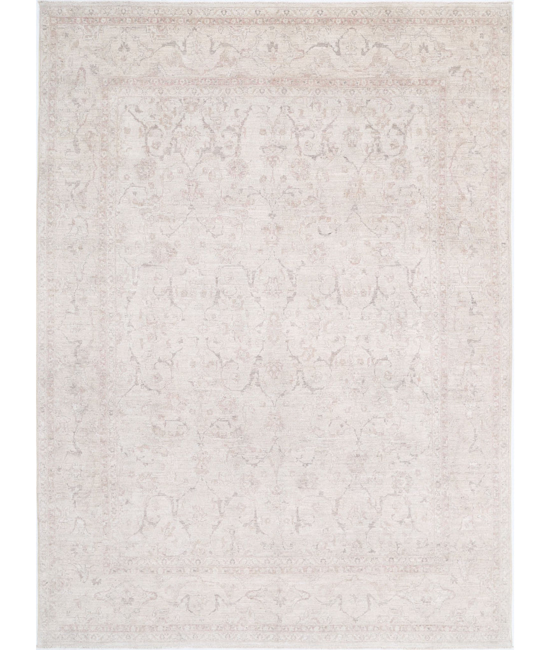 Serenity 8'10'' X 12'1'' Hand-Knotted Wool Rug 8'10'' x 12'1'' (265 X 363) / Ivory / Grey