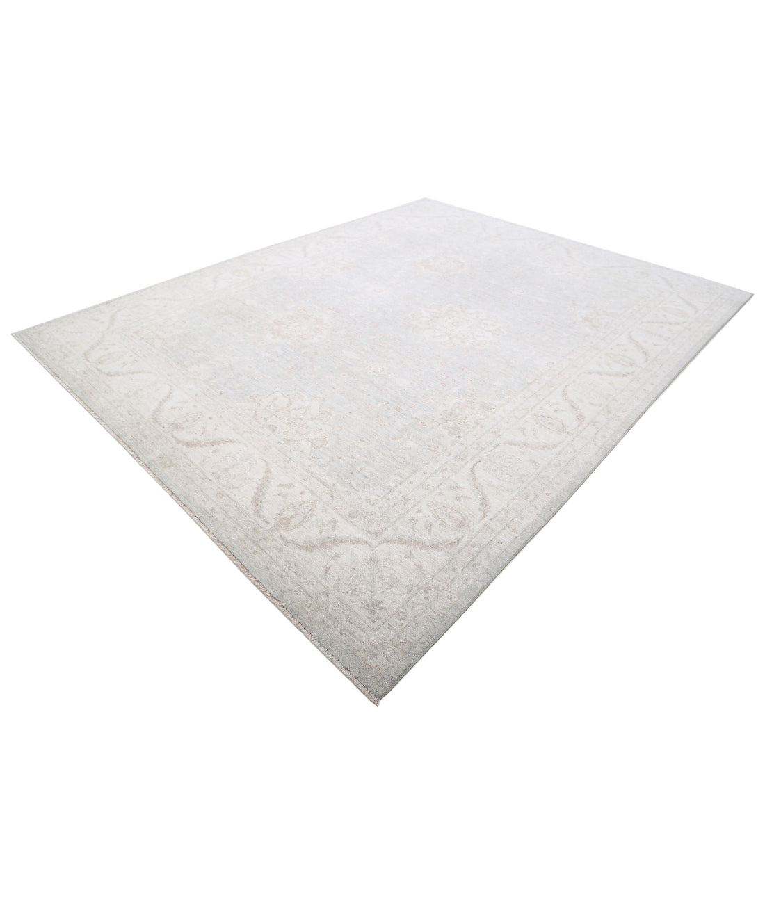 Serenity 9'0'' X 11'2'' Hand-Knotted Wool Rug 9'0'' x 11'2'' (270 X 335) / Grey / Ivory