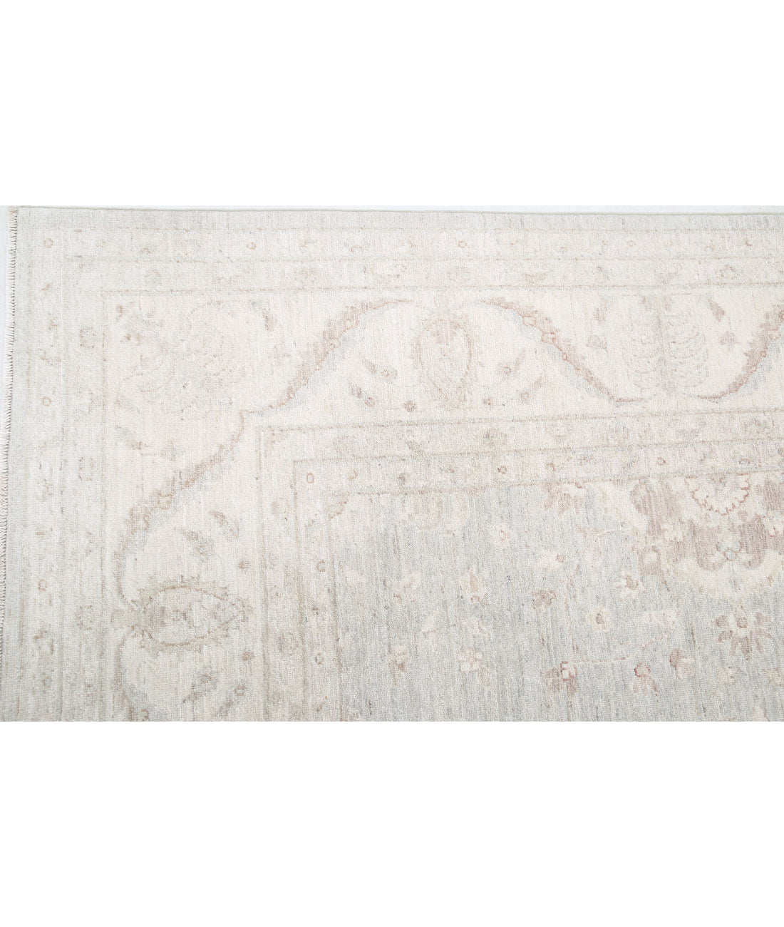 Serenity 9'0'' X 11'2'' Hand-Knotted Wool Rug 9'0'' x 11'2'' (270 X 335) / Grey / Ivory