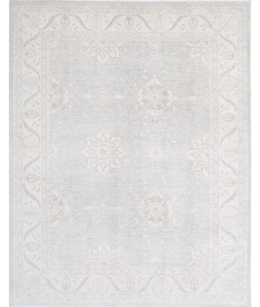 Serenity 9'0'' X 11'2'' Hand-Knotted Wool Rug 9'0'' x 11'2'' (270 X 335) / Grey / Ivory