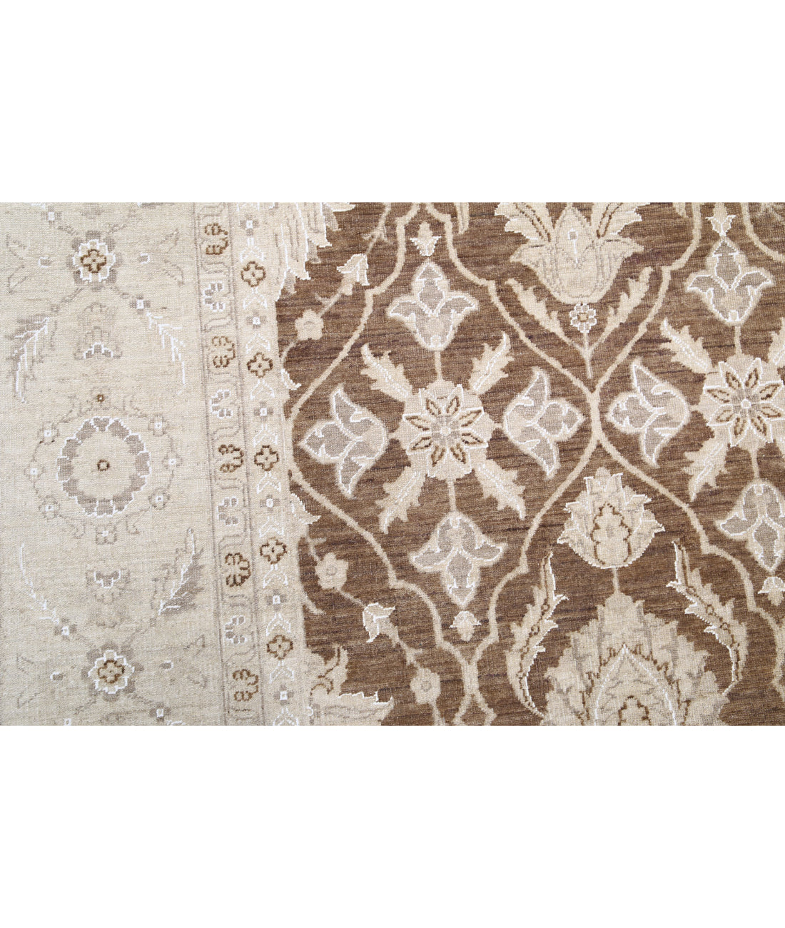 Serenity 8'9'' X 12'0'' Hand-Knotted Wool Rug 8'9'' x 12'0'' (263 X 360) / Brown / Ivory