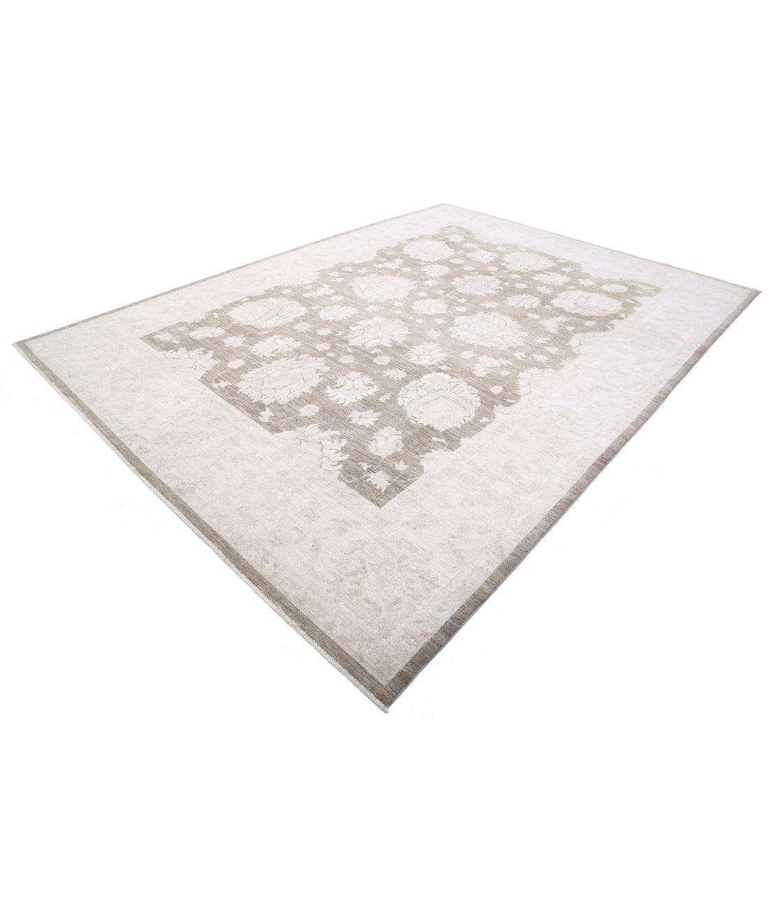 Serenity 8'9'' X 11'9'' Hand-Knotted Wool Rug 8'9'' x 11'9'' (263 X 353) / Taupe / Ivory