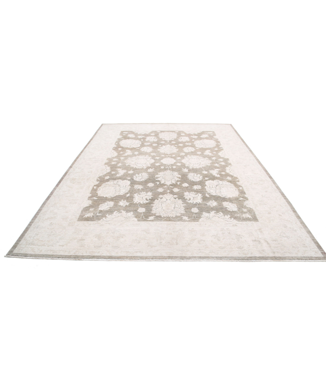 Serenity 8'9'' X 11'9'' Hand-Knotted Wool Rug 8'9'' x 11'9'' (263 X 353) / Taupe / Ivory